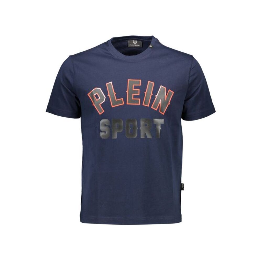 Plein Sport Blue Cotton Men Men's T-Shirt